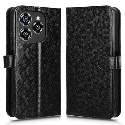 For Oukitel C50 Wallet Case Dot Pattern Imprint PU Leather Phone Cover