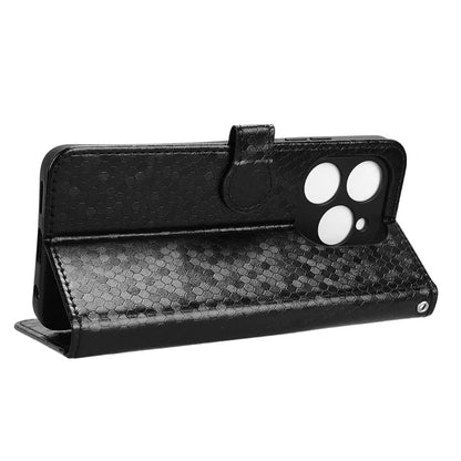 For Oukitel C50 Wallet Case Dot Pattern Imprint PU Leather Phone Cover