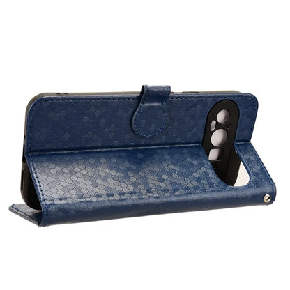 For Google Pixel 9 / 9 Pro Wallet Case Dot Pattern Imprint PU Leather Phone Cover