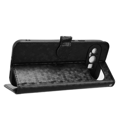 For Google Pixel 9 / 9 Pro Wallet Case Dot Pattern Imprint PU Leather Phone Cover
