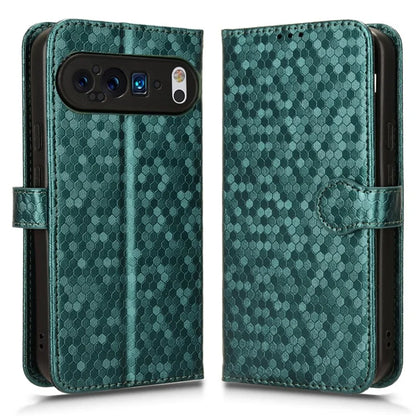 For Google Pixel 9 / 9 Pro Wallet Case Dot Pattern Imprint PU Leather Phone Cover