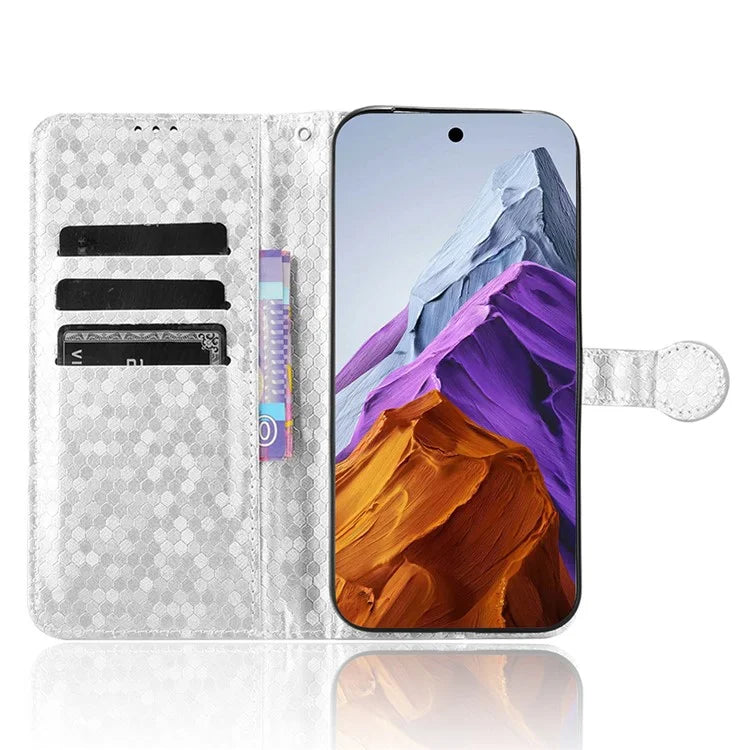 For Google Pixel 9 / 9 Pro Wallet Case Dot Pattern Imprint PU Leather Phone Cover