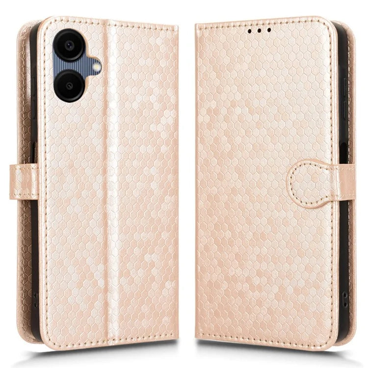 For Samsung Galaxy A06 Wallet Case Dot Pattern Imprint PU Leather Phone Cover