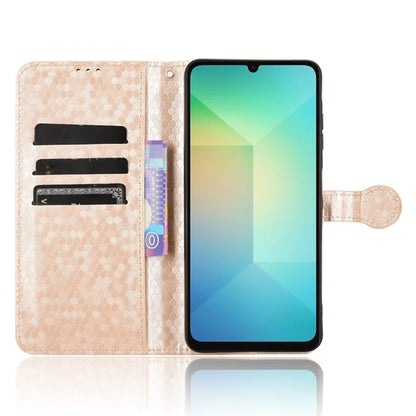 For Samsung Galaxy A06 Wallet Case Dot Pattern Imprint PU Leather Phone Cover