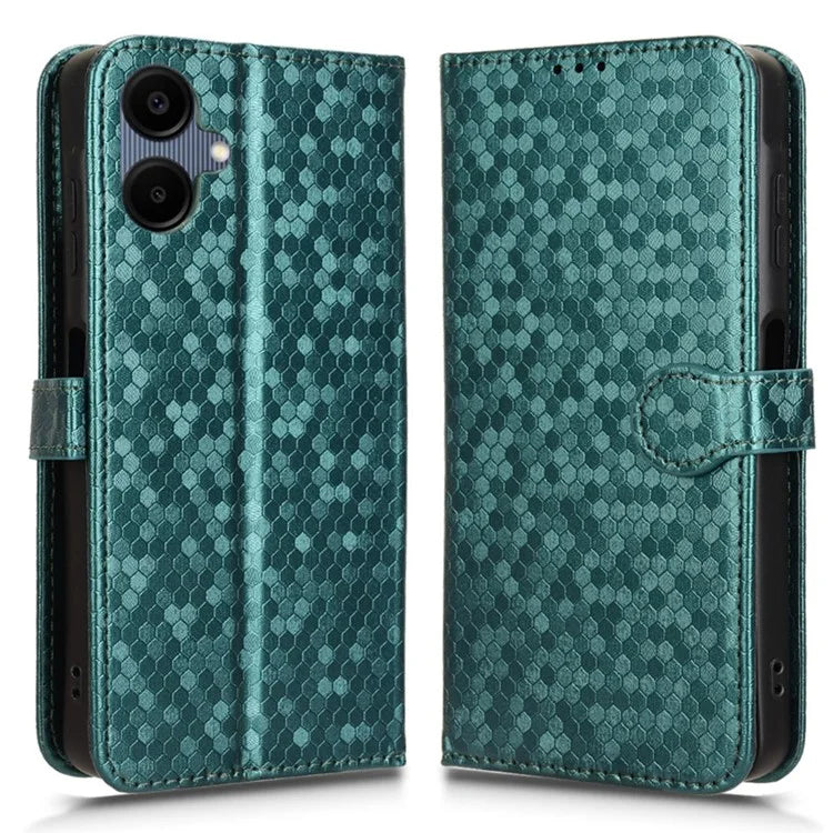 For Samsung Galaxy A06 Wallet Case Dot Pattern Imprint PU Leather Phone Cover
