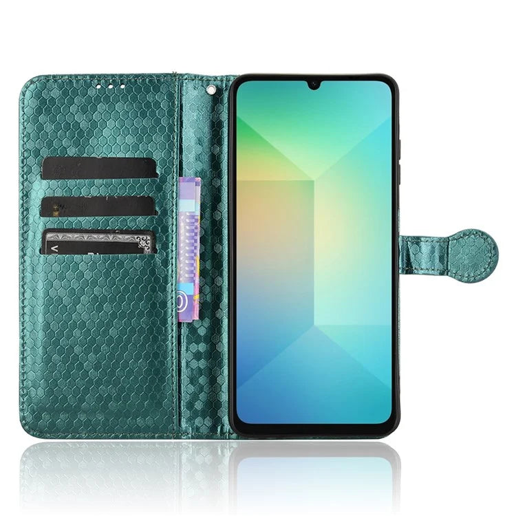 For Samsung Galaxy A06 Wallet Case Dot Pattern Imprint PU Leather Phone Cover