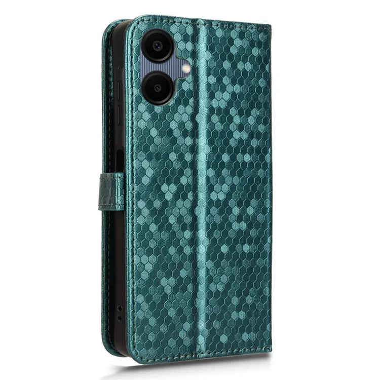 For Samsung Galaxy A06 Wallet Case Dot Pattern Imprint PU Leather Phone Cover