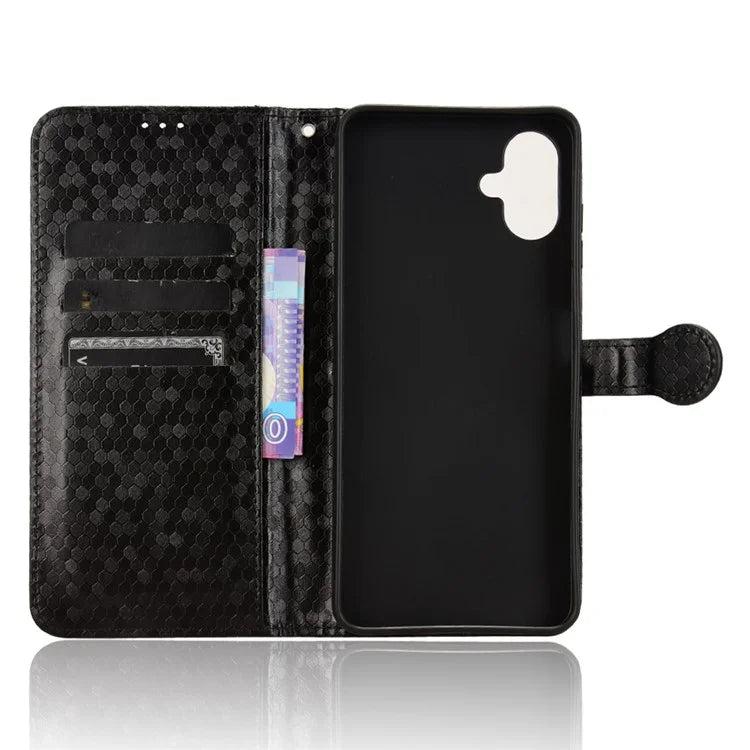 For Samsung Galaxy A06 Wallet Case Dot Pattern Imprint PU Leather Phone Cover