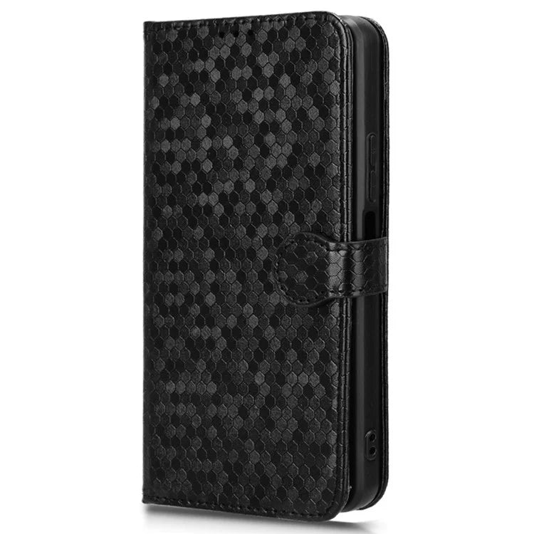 For Samsung Galaxy A06 Wallet Case Dot Pattern Imprint PU Leather Phone Cover