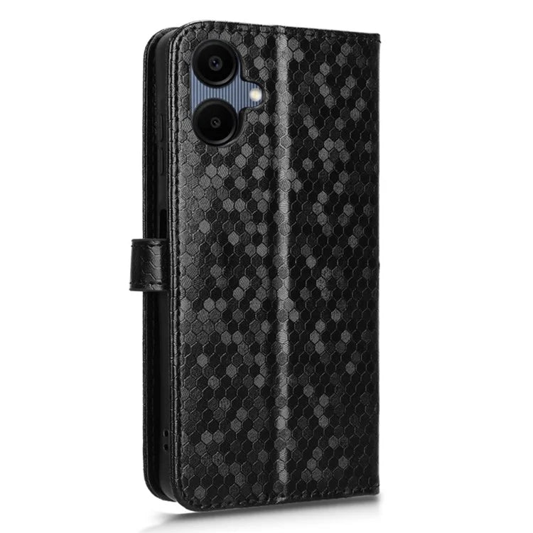 For Samsung Galaxy A06 Wallet Case Dot Pattern Imprint PU Leather Phone Cover