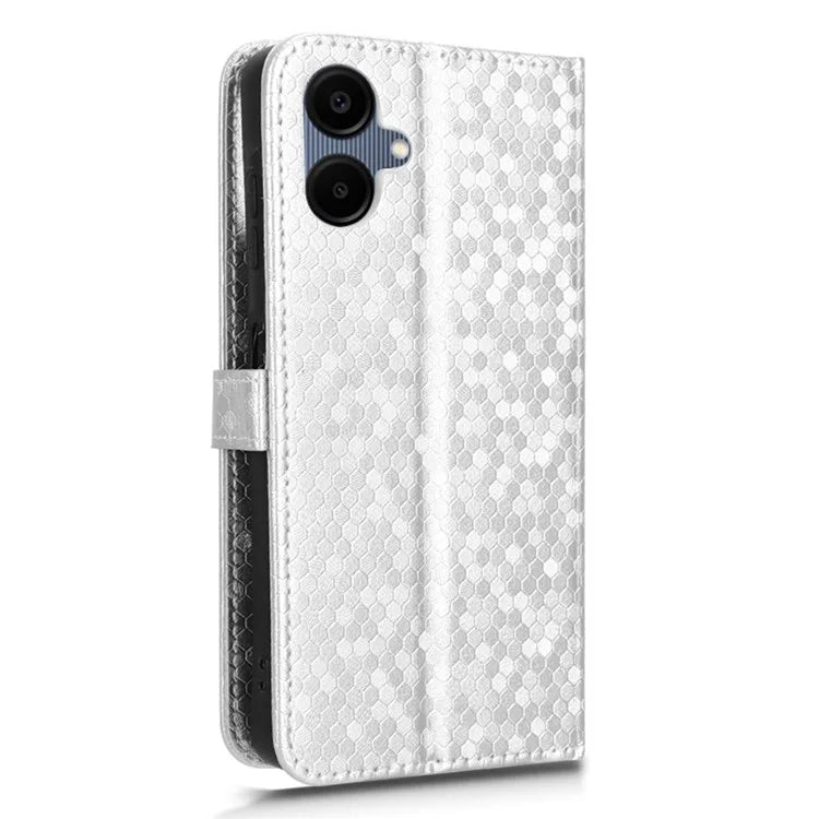 For Samsung Galaxy A06 Wallet Case Dot Pattern Imprint PU Leather Phone Cover