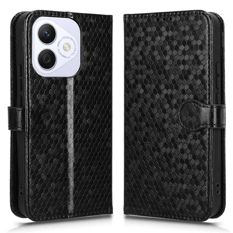 For Honor X60i 5G Wallet Case Dot Pattern Imprint PU Leather Phone Cover