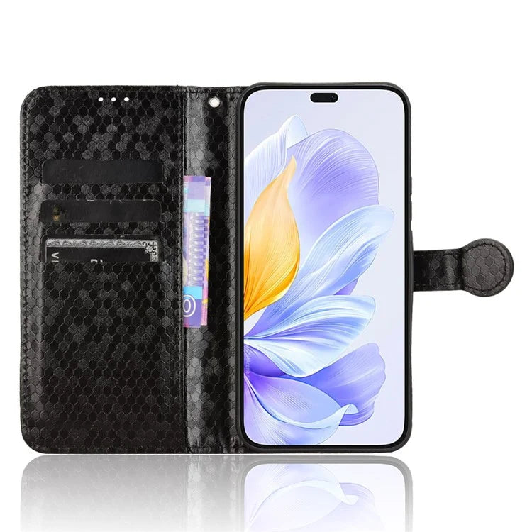 For Honor X60i 5G Wallet Case Dot Pattern Imprint PU Leather Phone Cover