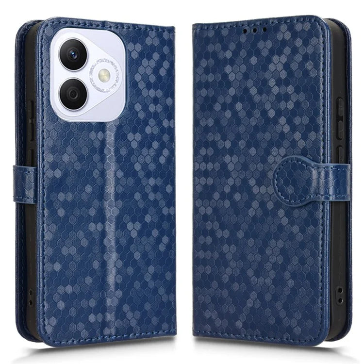 For Honor X60i 5G Wallet Case Dot Pattern Imprint PU Leather Phone Cover