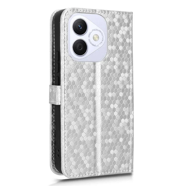 For Honor X60i 5G Wallet Case Dot Pattern Imprint PU Leather Phone Cover