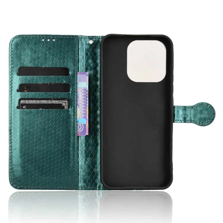 For Honor X60i 5G Wallet Case Dot Pattern Imprint PU Leather Phone Cover