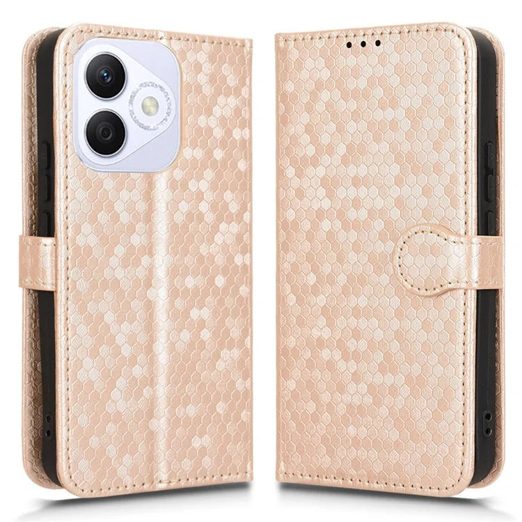 For Honor X60i 5G Wallet Case Dot Pattern Imprint PU Leather Phone Cover