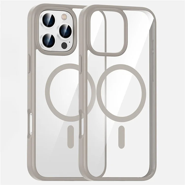 For iPhone 16 Pro Max Case Clear Phone Cover PC +TPU Compatible with MagSafe