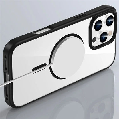 For iPhone 16 Pro Max Case Clear Phone Cover PC +TPU Compatible with MagSafe