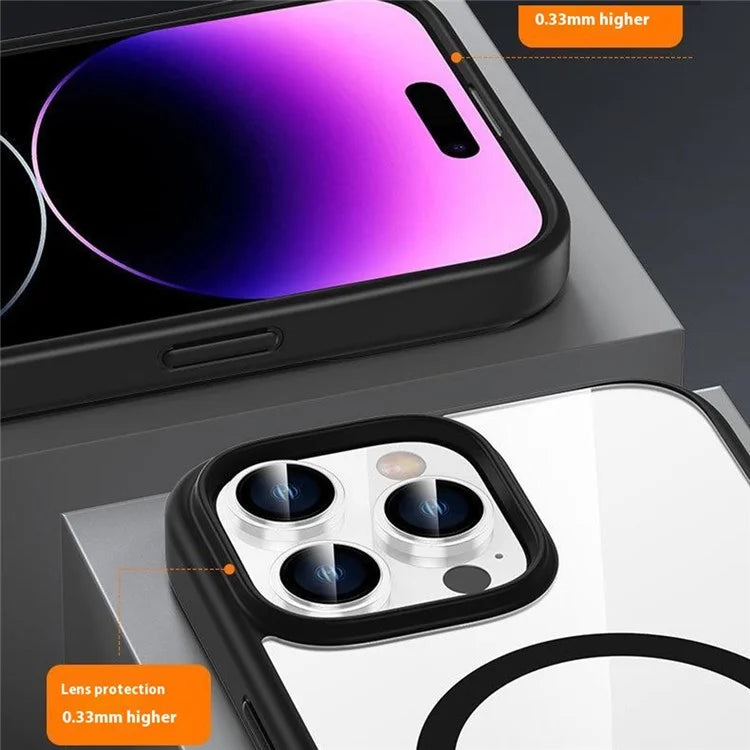 For iPhone 16 Pro Max Case Clear Phone Cover PC +TPU Compatible with MagSafe