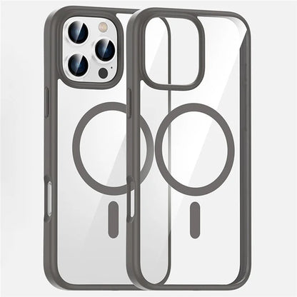For iPhone 16 Pro Max Case Clear Phone Cover PC +TPU Compatible with MagSafe