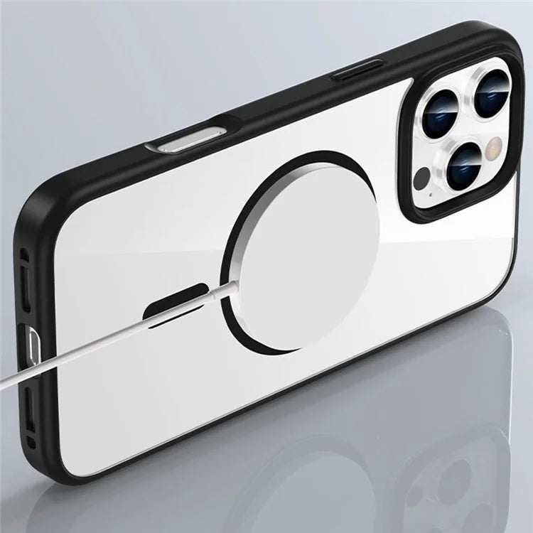 For iPhone 16 Pro Max Case Clear Phone Cover PC +TPU Compatible with MagSafe