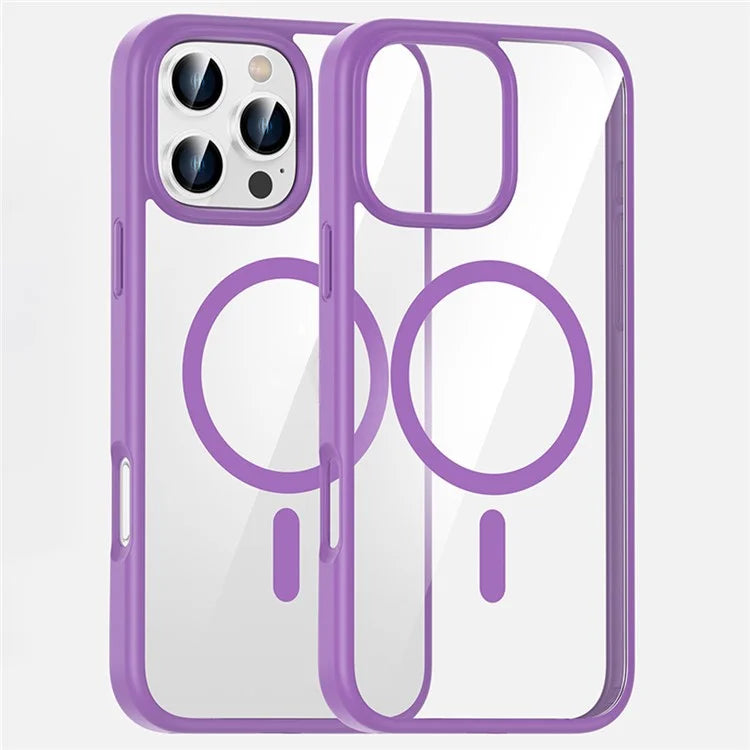 For iPhone 16 Pro Max Case Clear Phone Cover PC +TPU Compatible with MagSafe