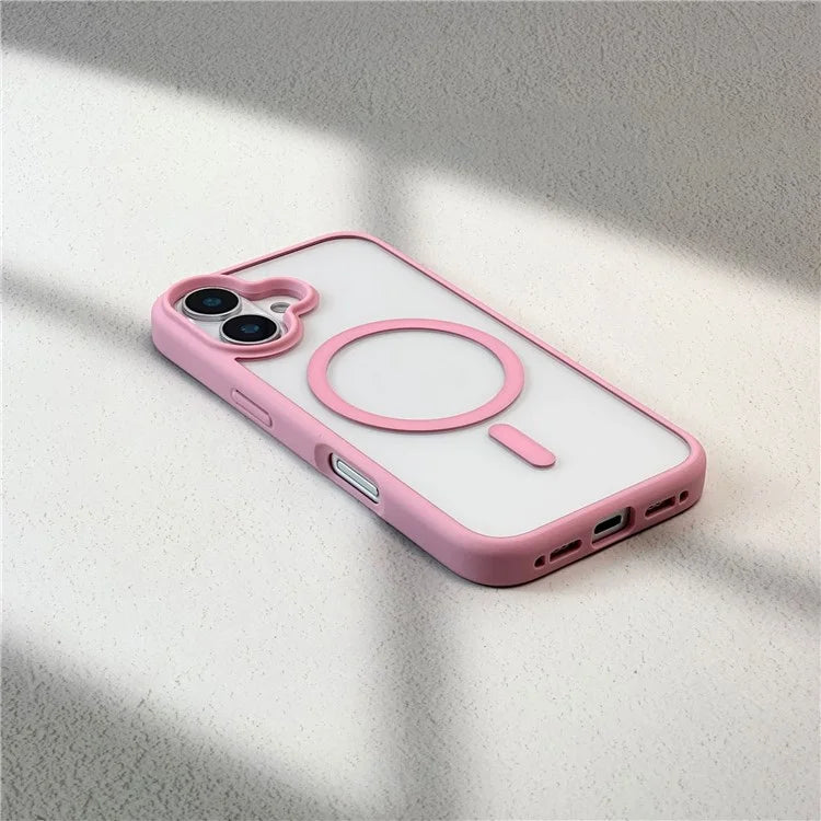 For iPhone 16 Plus Clear Phone Case PC +TPU Back Cover Compatible with MagSafe