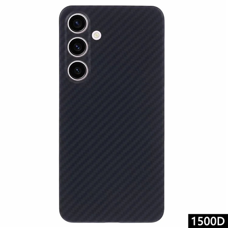 For Samsung Galaxy S24 FE Case 1500D Coarse Texture Aramid Fiber Phone Cover Precision Cut-Out - Black