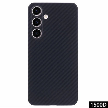 For Samsung Galaxy S24 FE Case 1500D Coarse Texture Aramid Fiber Phone Cover Precision Cut-Out - Black