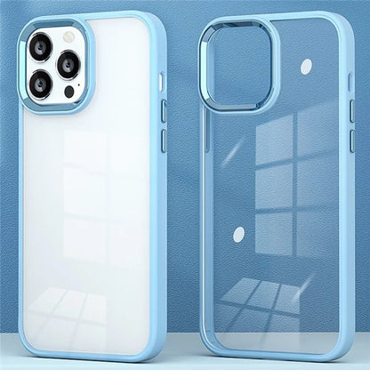 For iPhone 16 Pro Clear Phone Case PC+Silicone Shockproof Back Cover