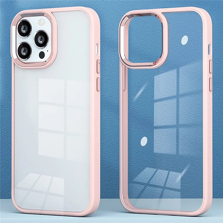For iPhone 16 Pro Clear Phone Case PC+Silicone Shockproof Back Cover