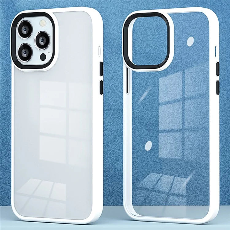 For iPhone 16 Pro Clear Phone Case PC+Silicone Shockproof Back Cover