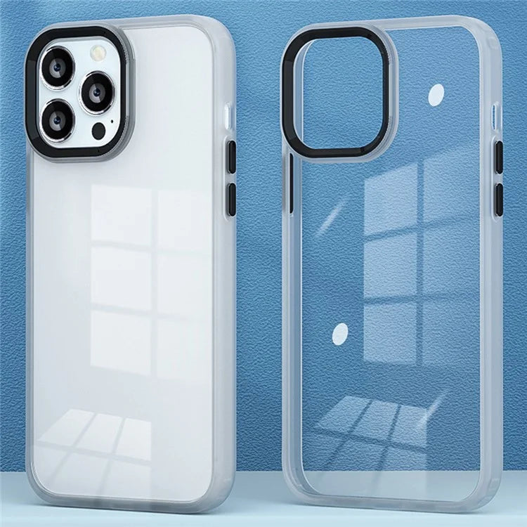 For iPhone 16 Pro Clear Phone Case PC+Silicone Shockproof Back Cover
