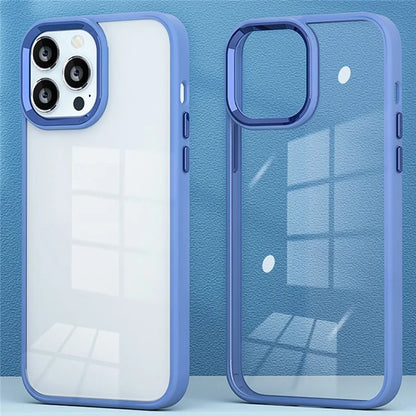 For iPhone 16 Pro Clear Phone Case PC+Silicone Shockproof Back Cover