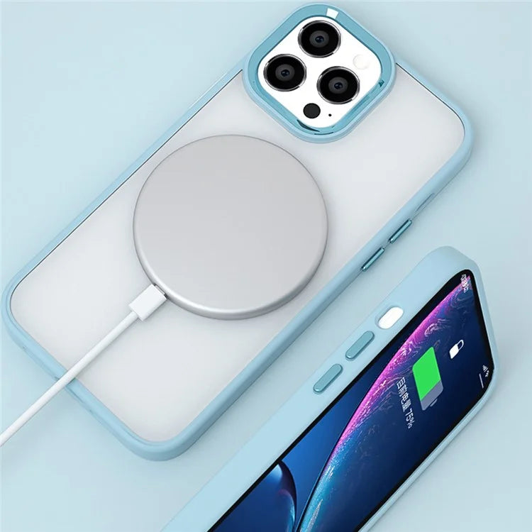 For iPhone 16 Pro Clear Phone Case PC+Silicone Shockproof Back Cover