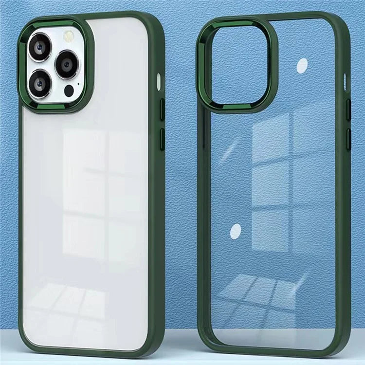 For iPhone 16 Pro Clear Phone Case PC+Silicone Shockproof Back Cover
