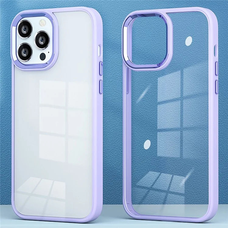 For iPhone 16 Pro Max Clear Phone Case PC+Silicone Shockproof Back Cover