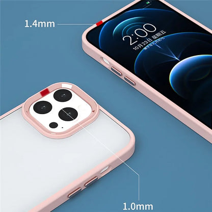 For iPhone 16 Pro Max Clear Phone Case PC+Silicone Shockproof Back Cover