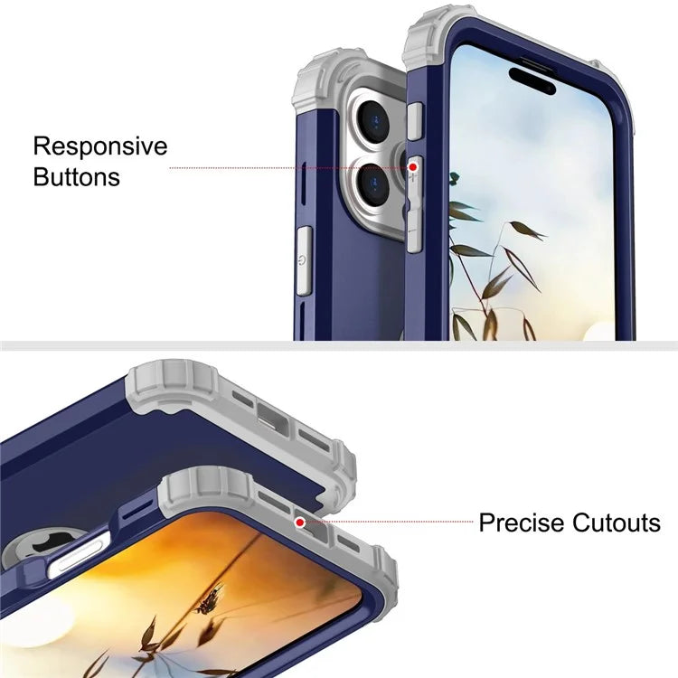 L-Style For iPhone 16 Pro Case Shockproof PC + TPU Phone Back Cover