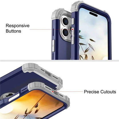 L-Style For iPhone 16 Pro Case Shockproof PC + TPU Phone Back Cover