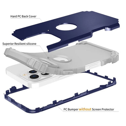 L-Style For iPhone 16 Pro Case Shockproof PC + TPU Phone Back Cover