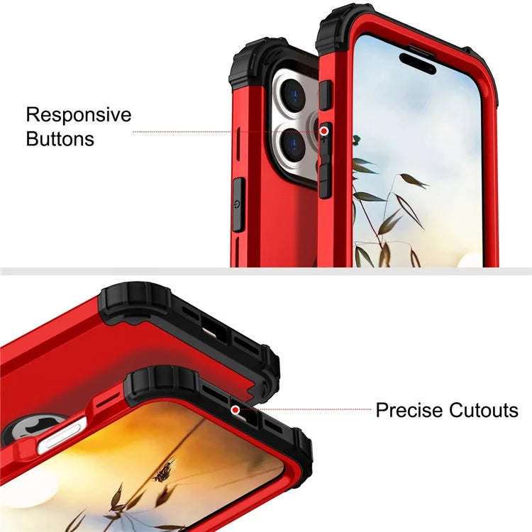 L-Style For iPhone 16 Pro Case Shockproof PC + TPU Phone Back Cover