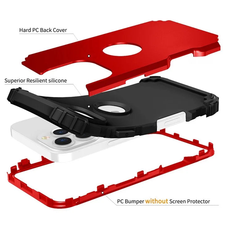 L-Style For iPhone 16 Pro Case Shockproof PC + TPU Phone Back Cover