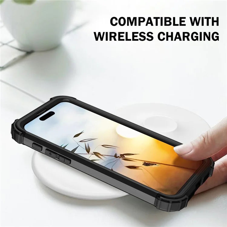 L-Style For iPhone 16 Pro Case Shockproof PC + TPU Phone Back Cover