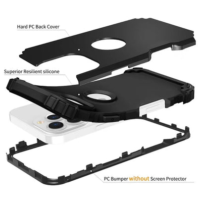L-Style For iPhone 16 Pro Case Shockproof PC + TPU Phone Back Cover