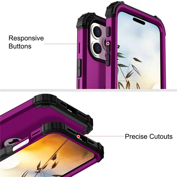 L-Style For iPhone 16 Pro Case Shockproof PC + TPU Phone Back Cover