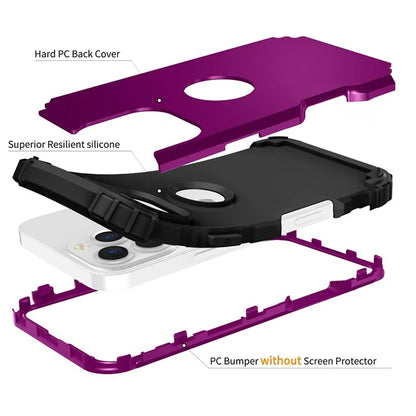 L-Style For iPhone 16 Pro Case Shockproof PC + TPU Phone Back Cover