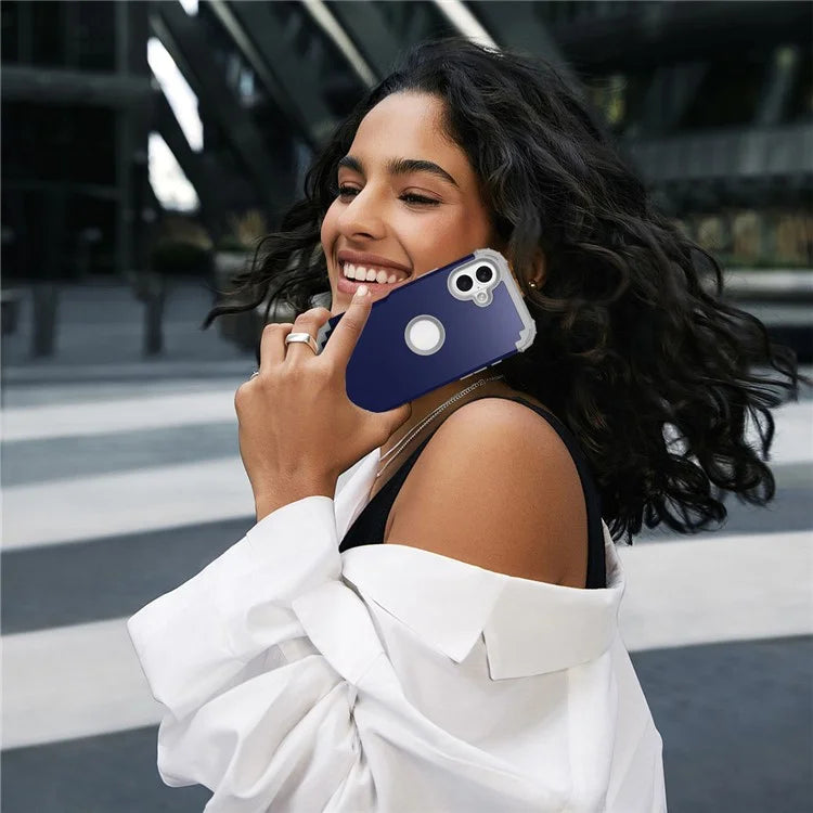 L-Style For iPhone 16 Plus Case Shockproof PC + TPU Phone Back Cover