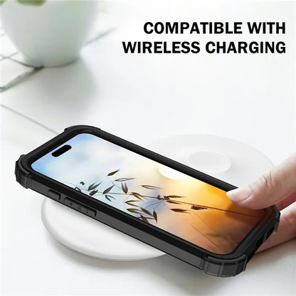 L-Style For iPhone 16 Plus Case Shockproof PC + TPU Phone Back Cover